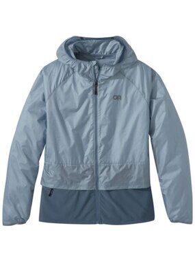 NWT Outdoor Research Women's Helium Wind Hoodie - XL Arctic/Nimbus